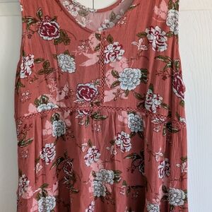 Floral Sleeveless Top Fits M